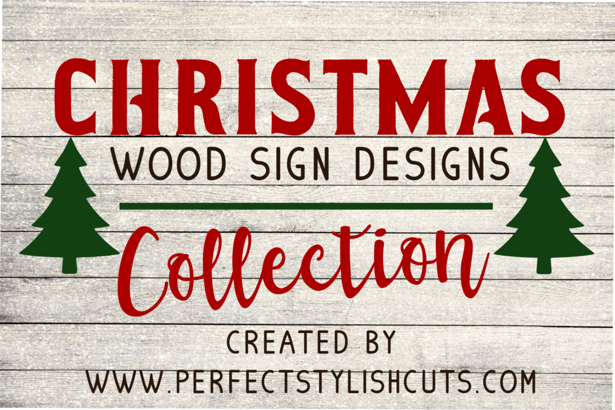 Christmas Wood Sign Designs Collection - SVG, EPS, DXF, PNG Files For Cutting Machines example image