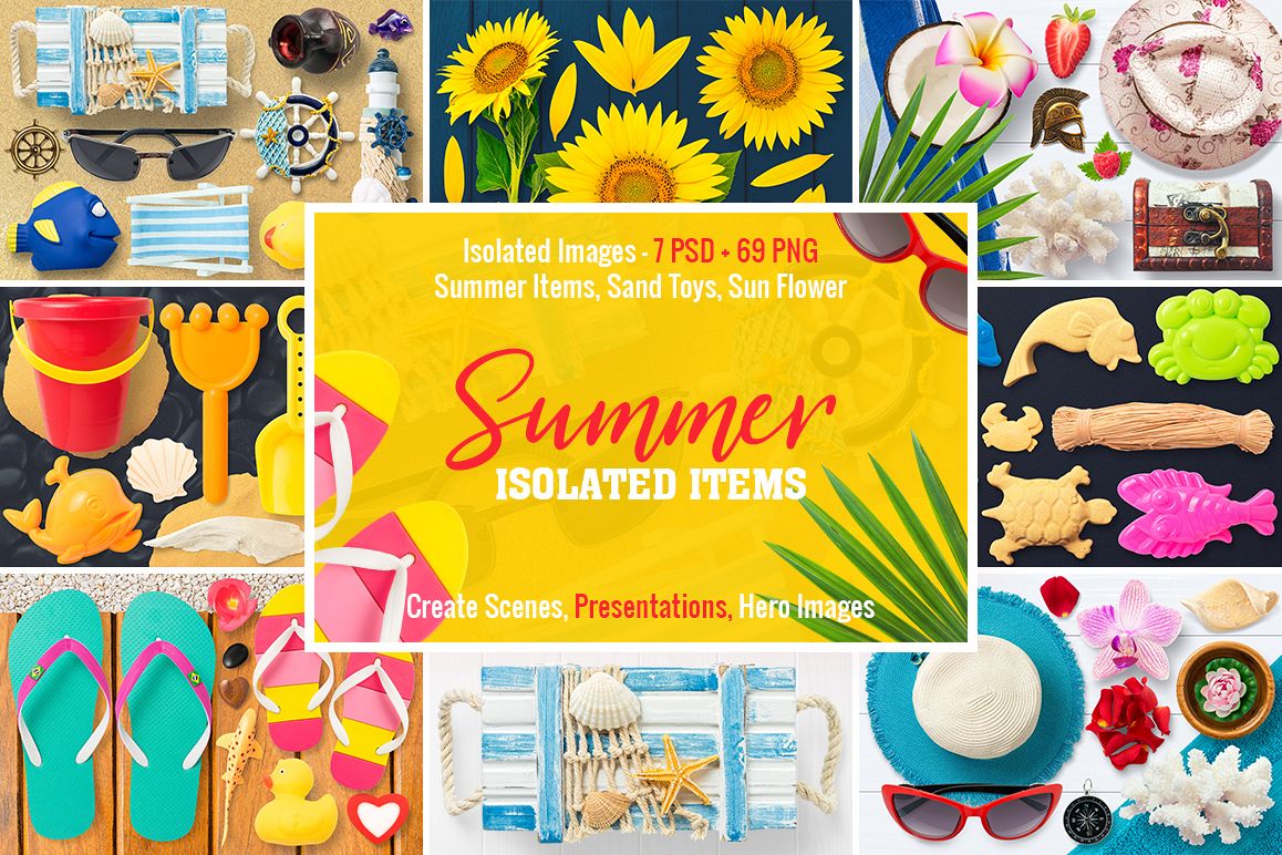 Isolated Summer Items example image
