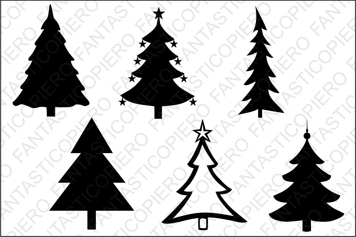 Christmas tree SVG files for Silhouette | Design Bundles