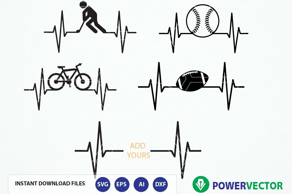Download Heartbeat Sport Baseball SVG. Sport SVG | Design Bundles