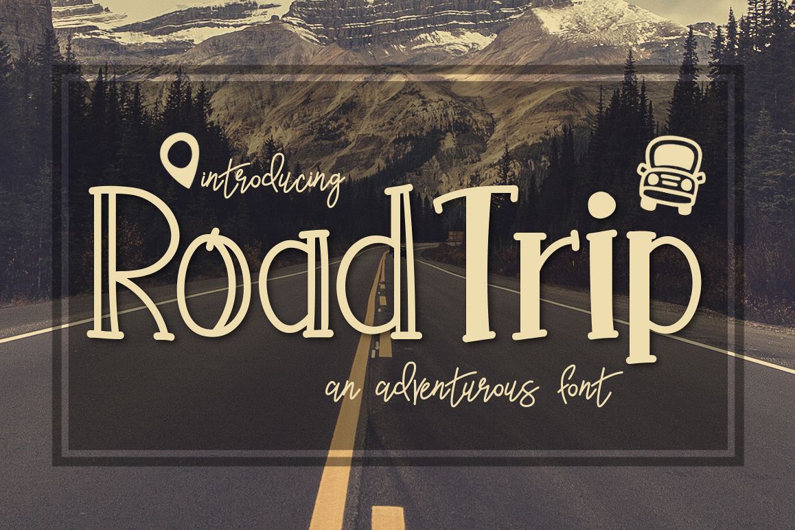 Road Trip an Adventurous Font example image
