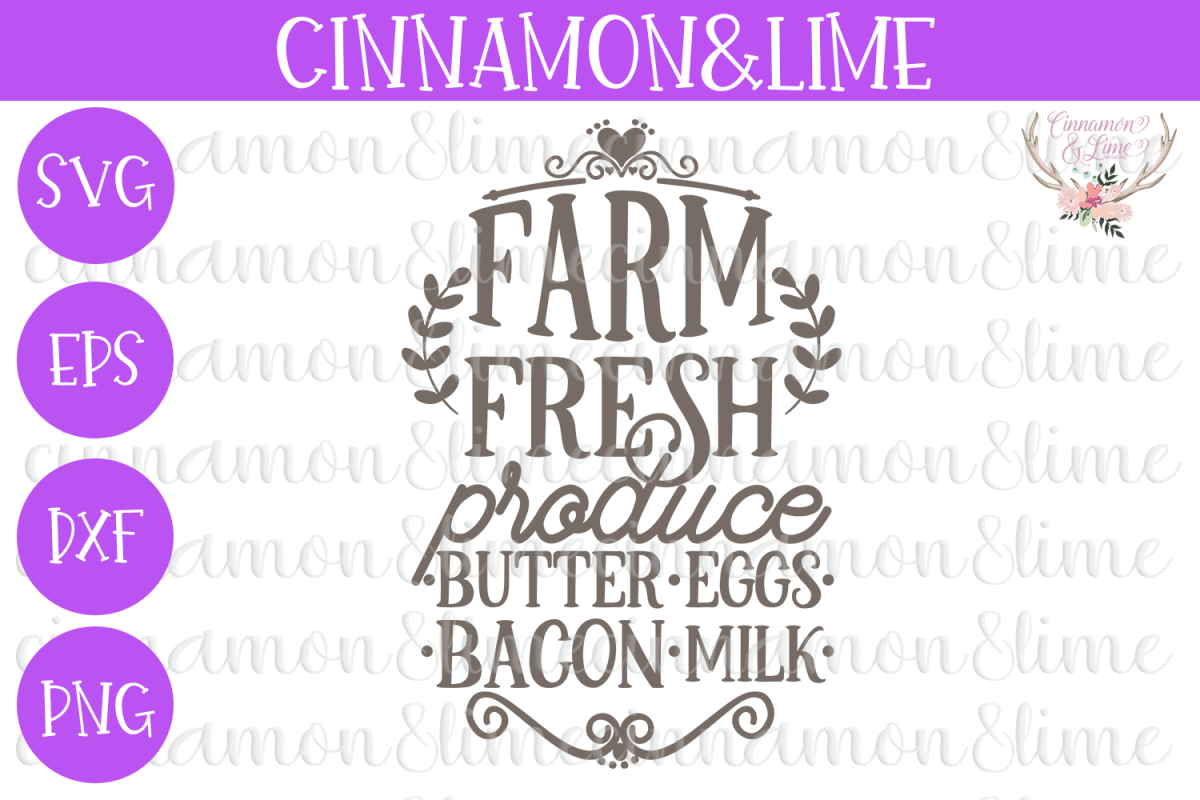 Farm Fresh Produce Wood Sign SVG example image