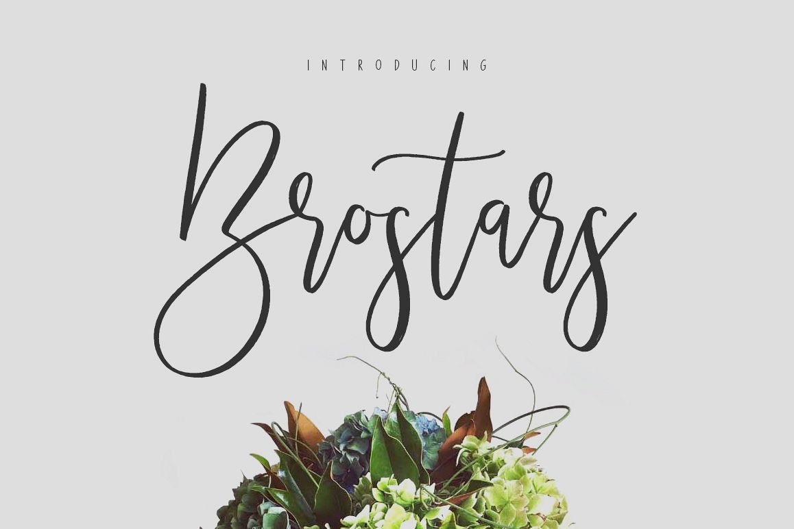 Brostars Typeface example image