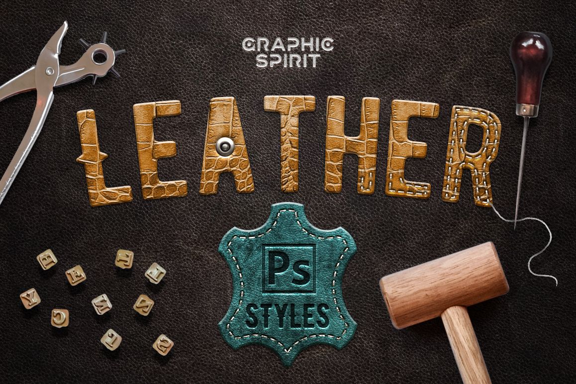 Leather Layer Styles For Photoshop example image