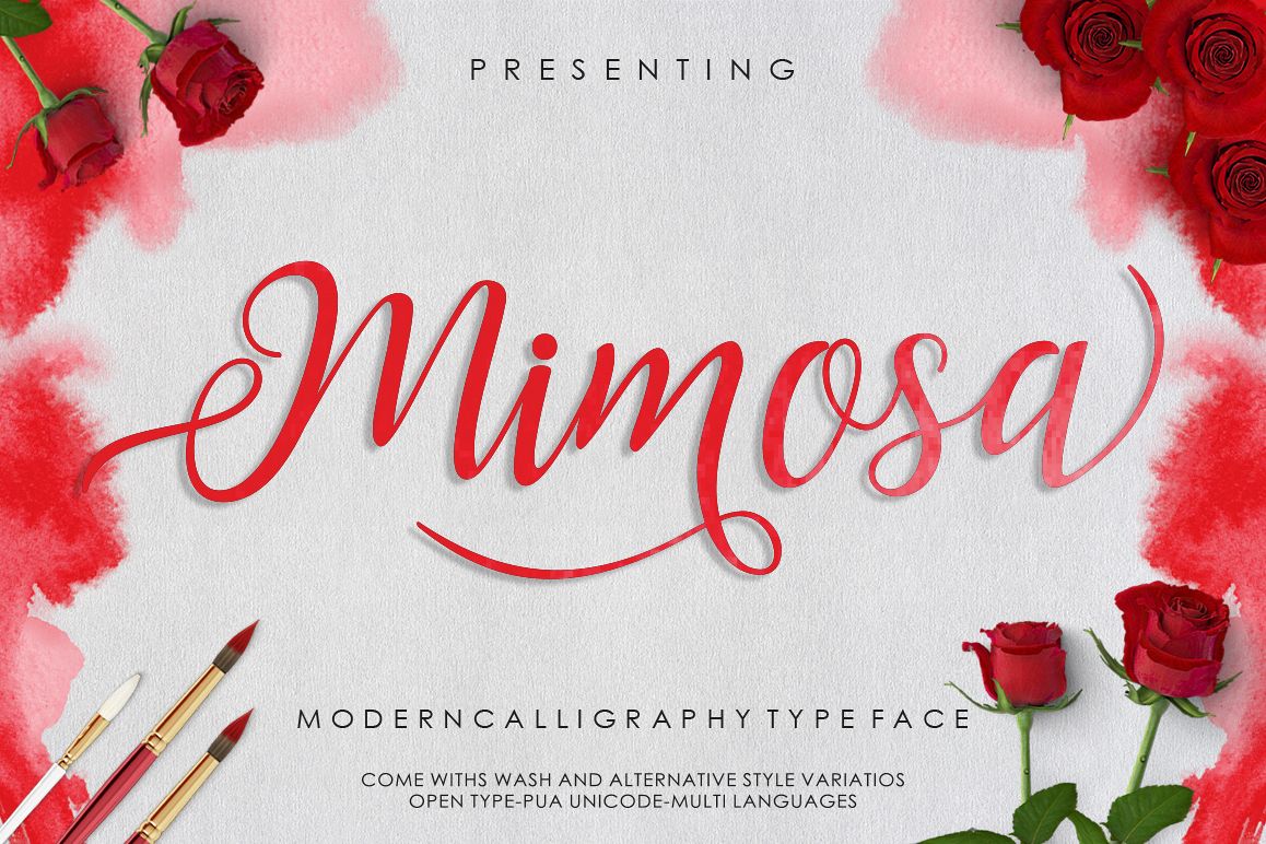 Mimosa Script example image