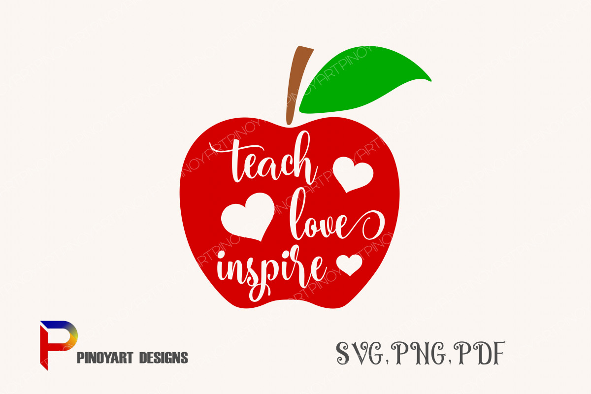 teaching svg, teacher svg, teach love i | Design Bundles