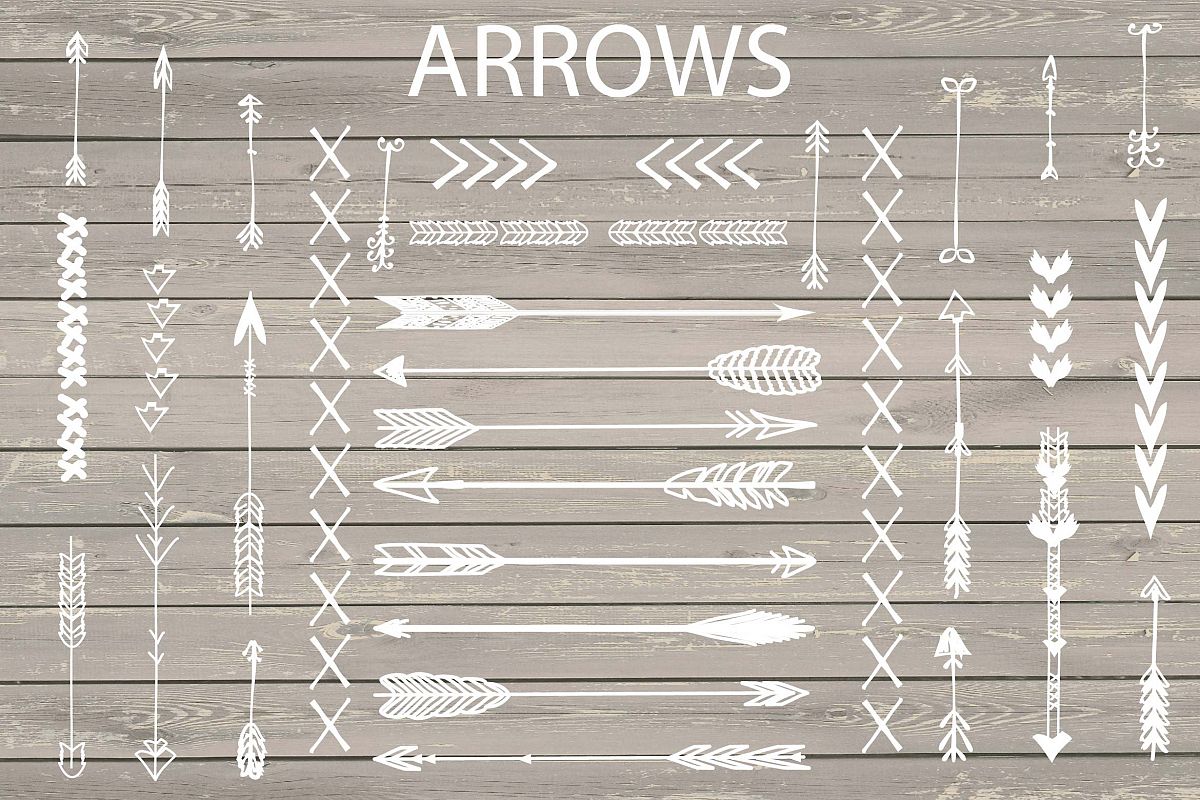 VECTOR Hand Drawn arrows clip arts example image