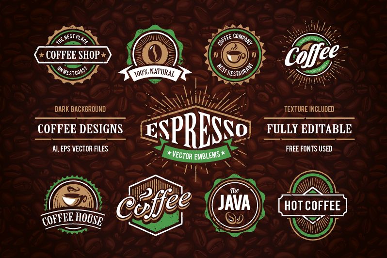Retro Coffee Emblems #1 example image