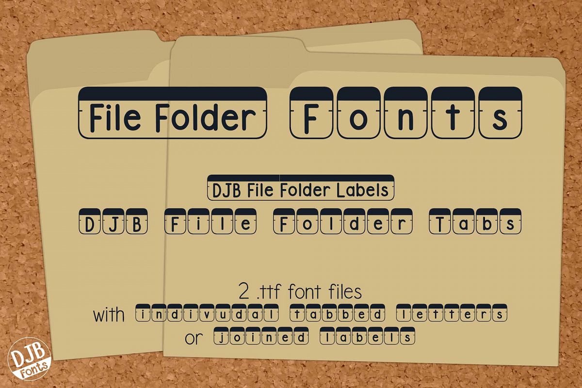 DJB File Folder Fonts example image
