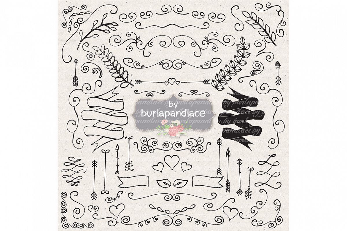 Hand Drawn clipart laurels clip arts example image