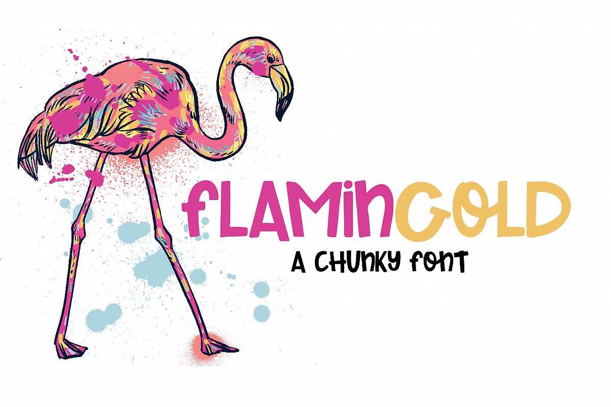 Flamingold - A Chunky Font example image