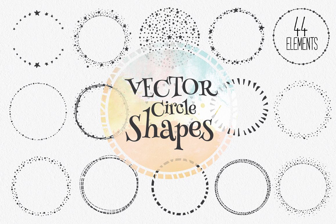 Hand Drawn Circle Shapes - Logo elements example image