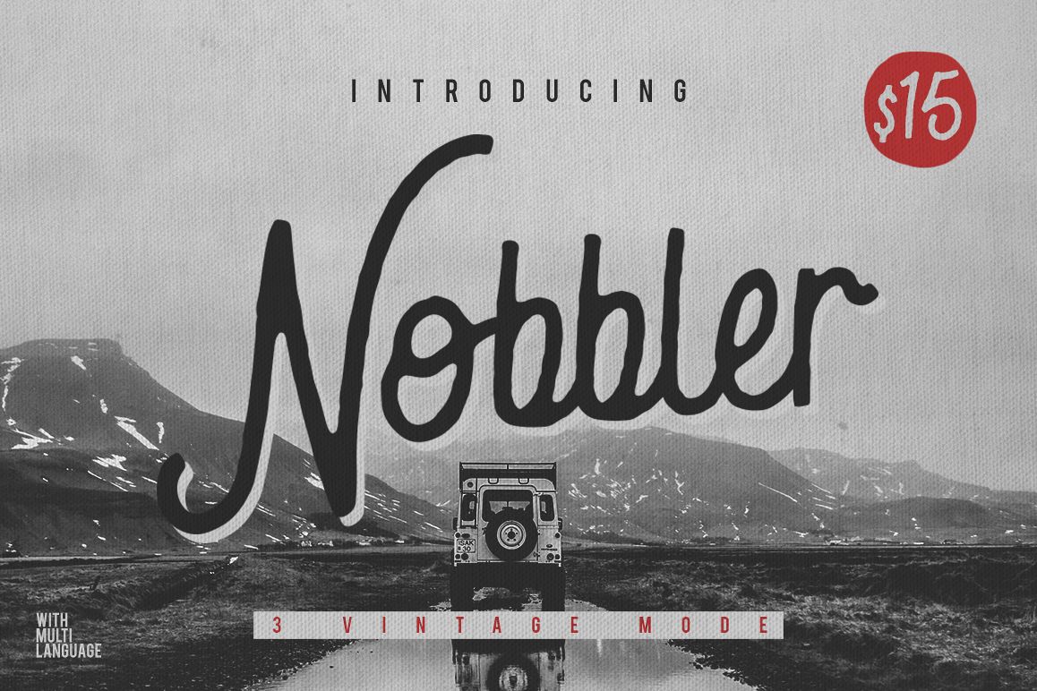 Nobbler Typeface example image