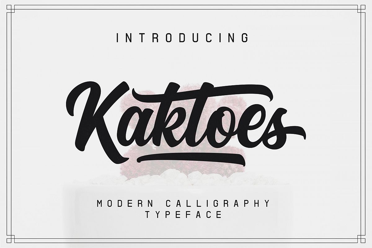 Kaktoes Script Font example image