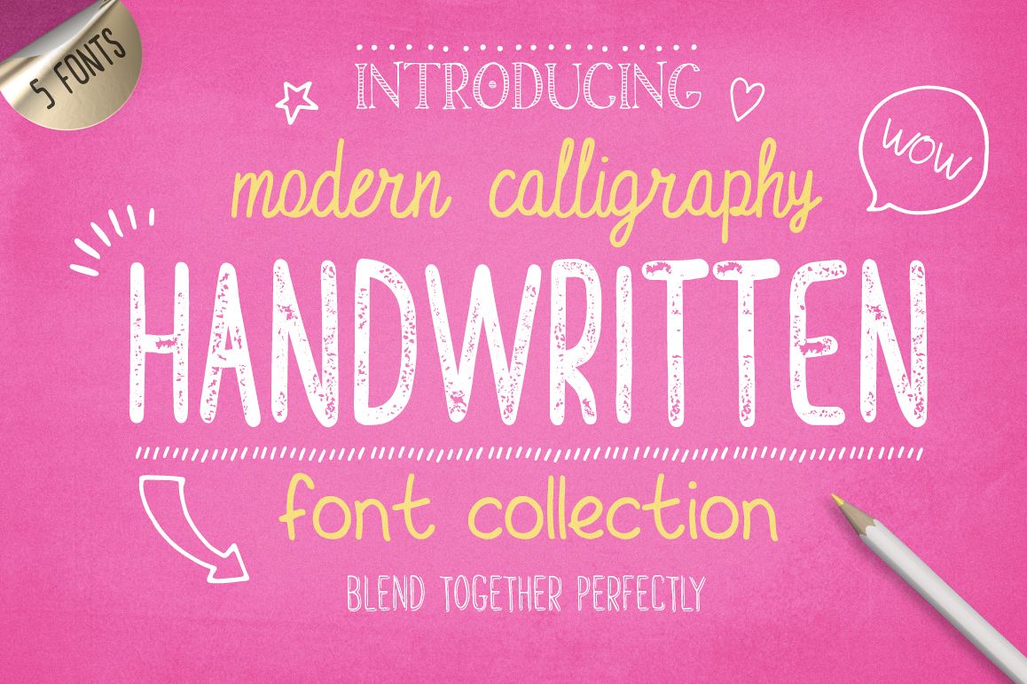 Handwritten Font Collection example image
