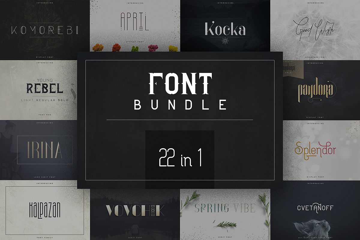 22in1 Legendary Font Bundle example image