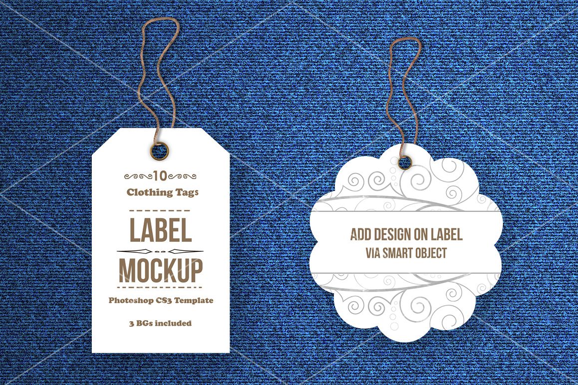 clothing tag mockup