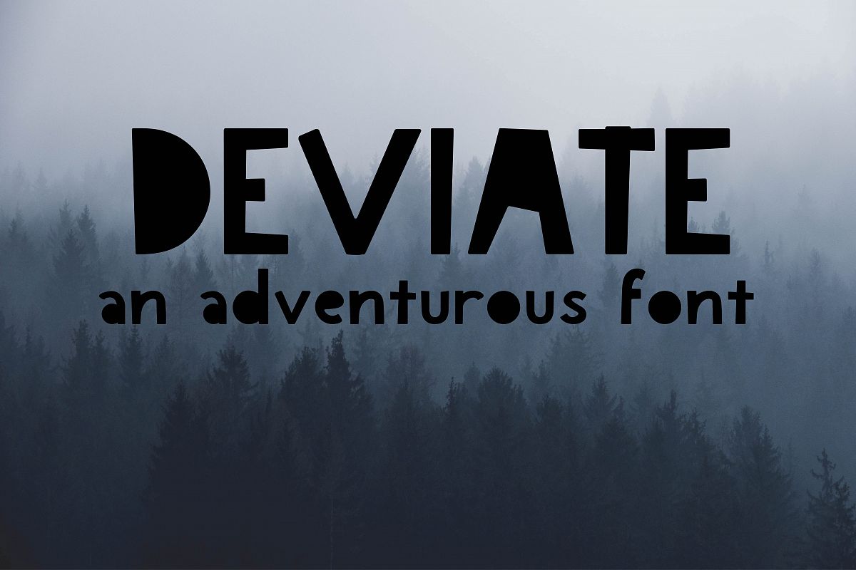 Deviate: An Adventurous Font example image