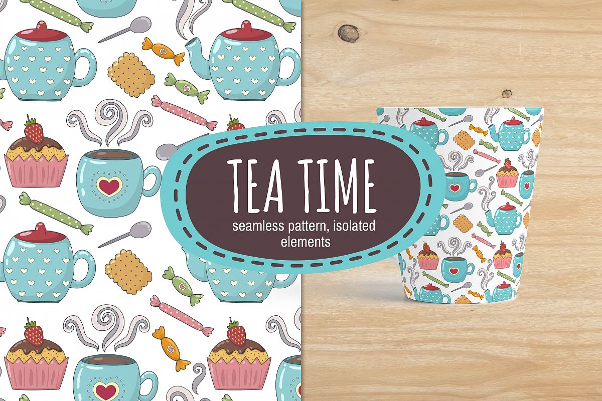 Tea Time: pattern & elements example image