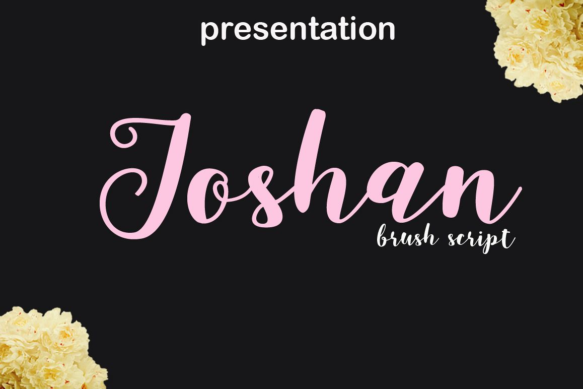 joshan brush script example image