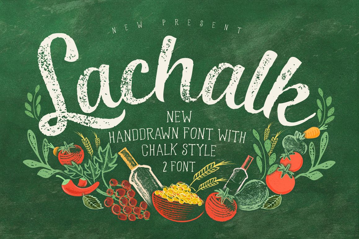 LaChalk Typeface + Extras example image