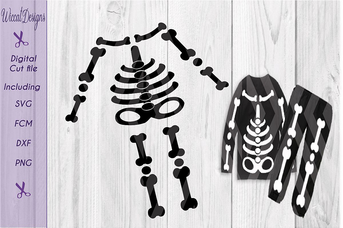 skeleton svg, halloween costume cut fil | Design Bundles