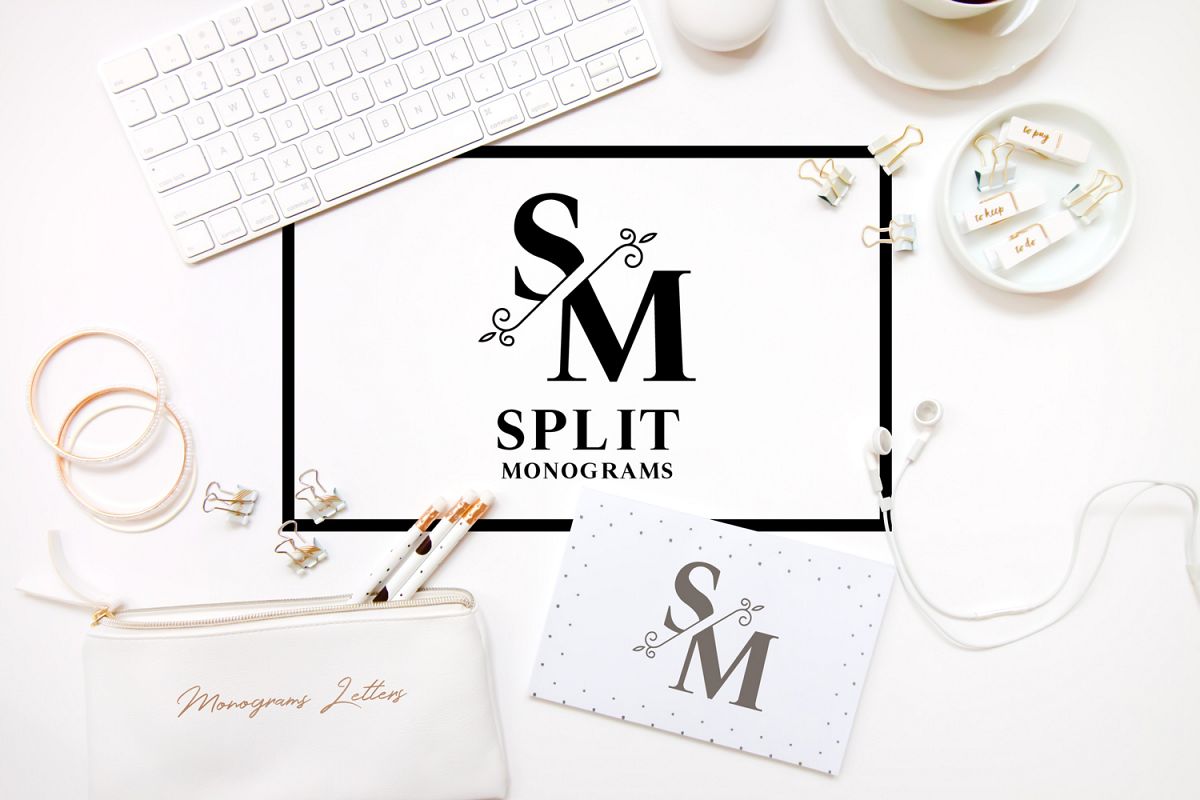 Split Monograms Font example image