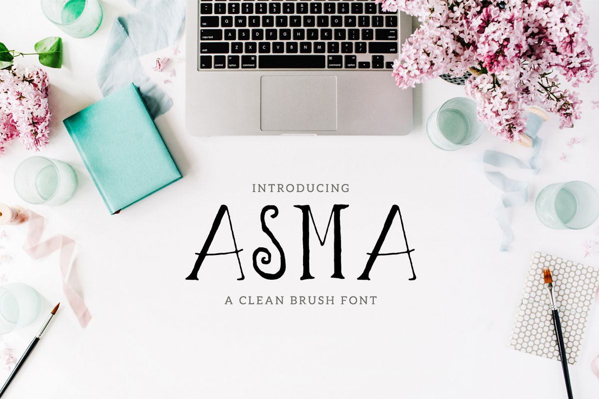 Asma Brush Font example image
