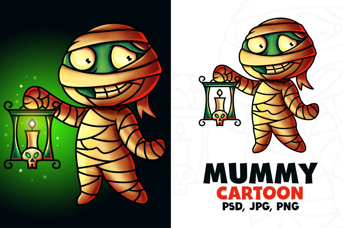 Mummy Cartoon Character - Digital Painting example image