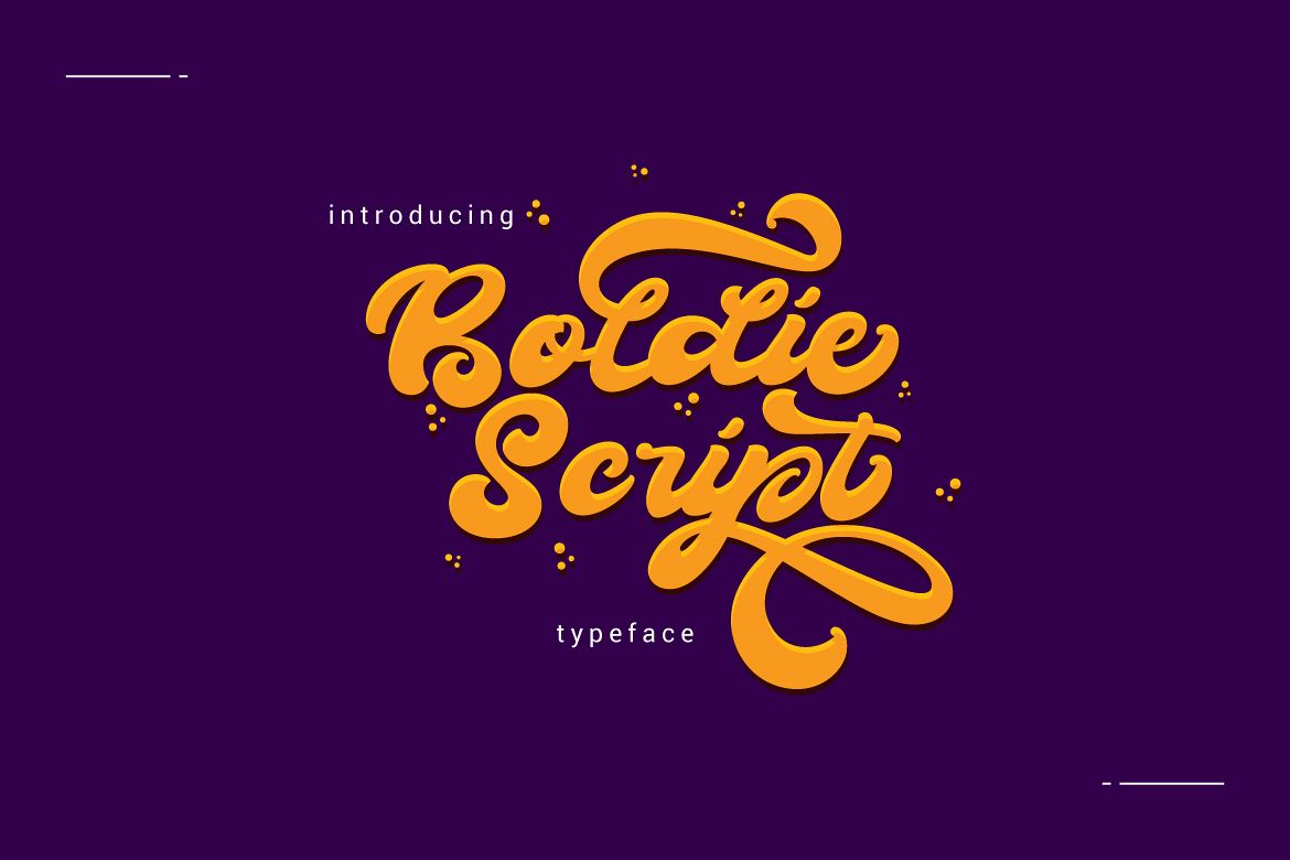 Boldie Script Typeface example image