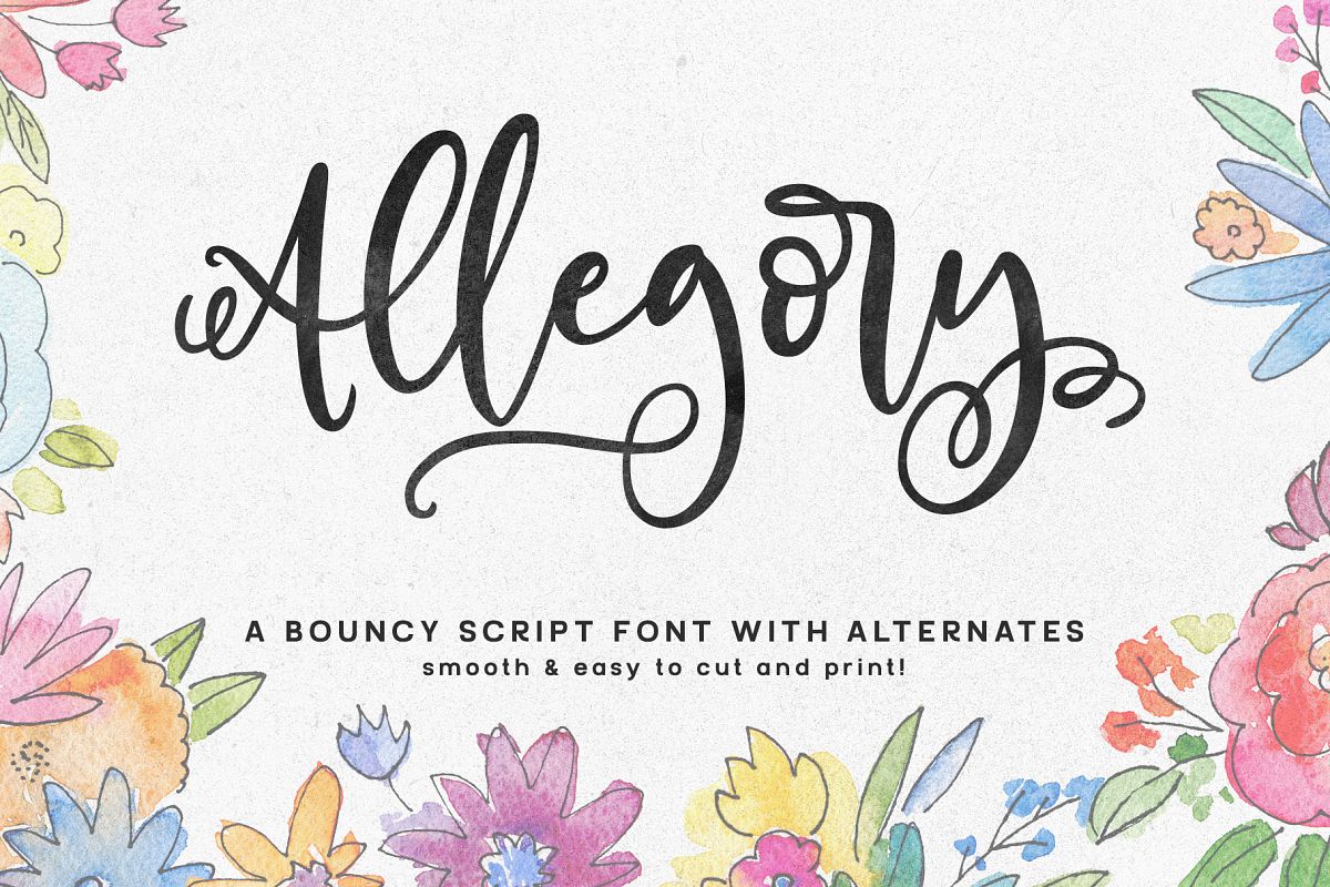 Allegory: a fun and curly script example image