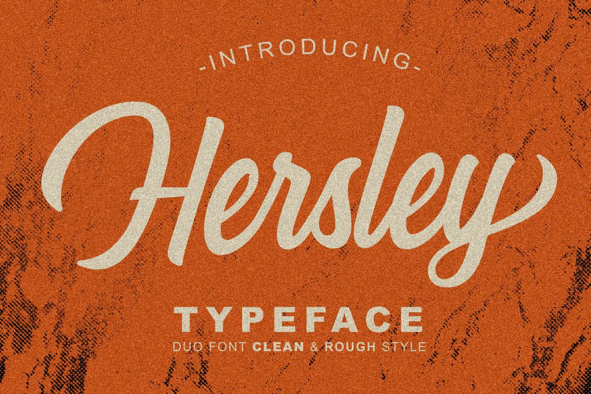 Hersley Typeface example image