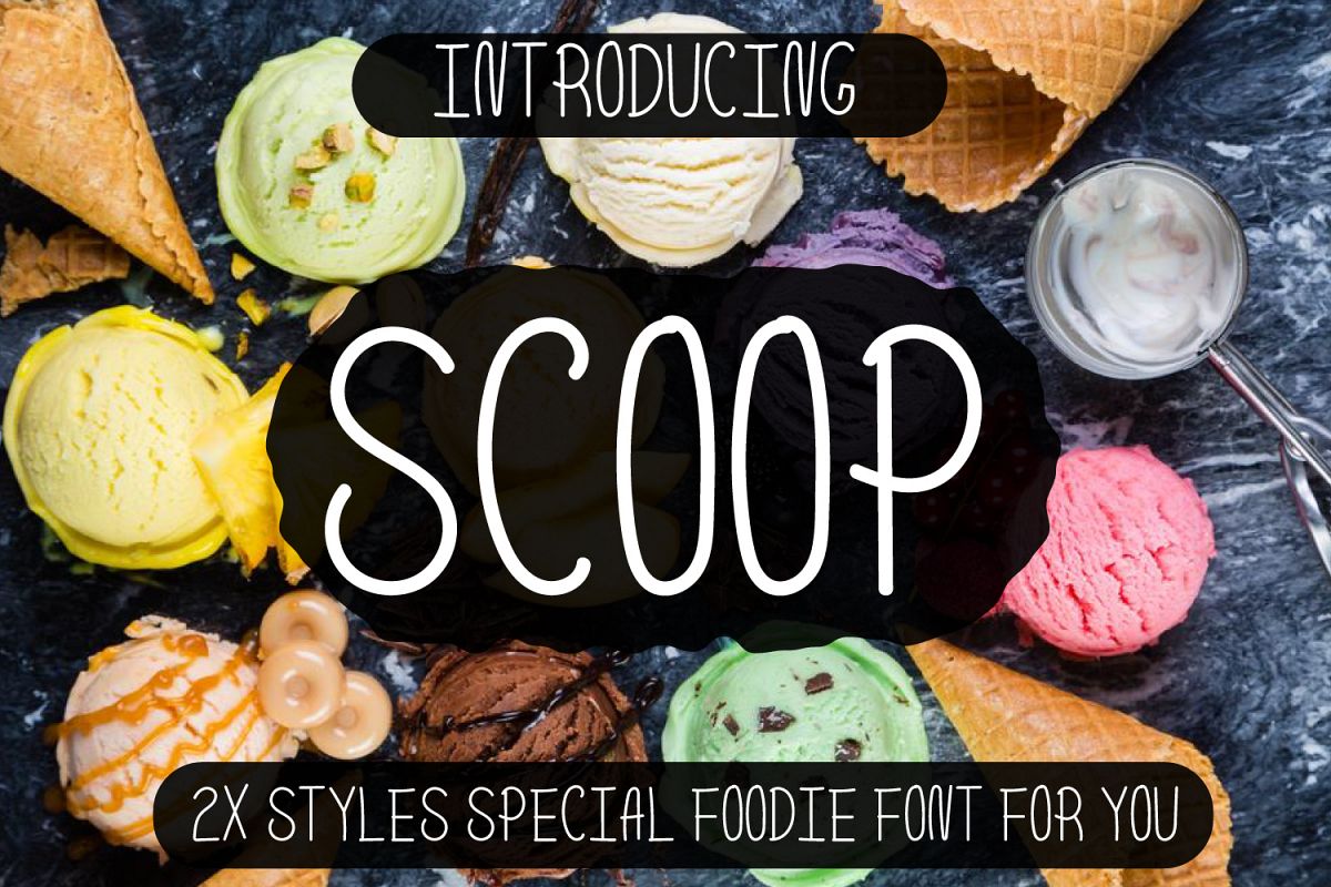 Scoop - Delicious Handdrawn Font example image
