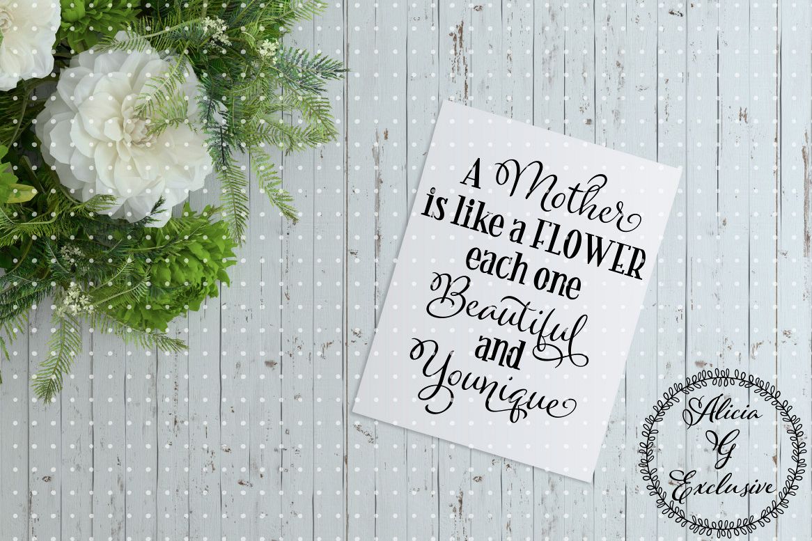 Mother is a Flower example image