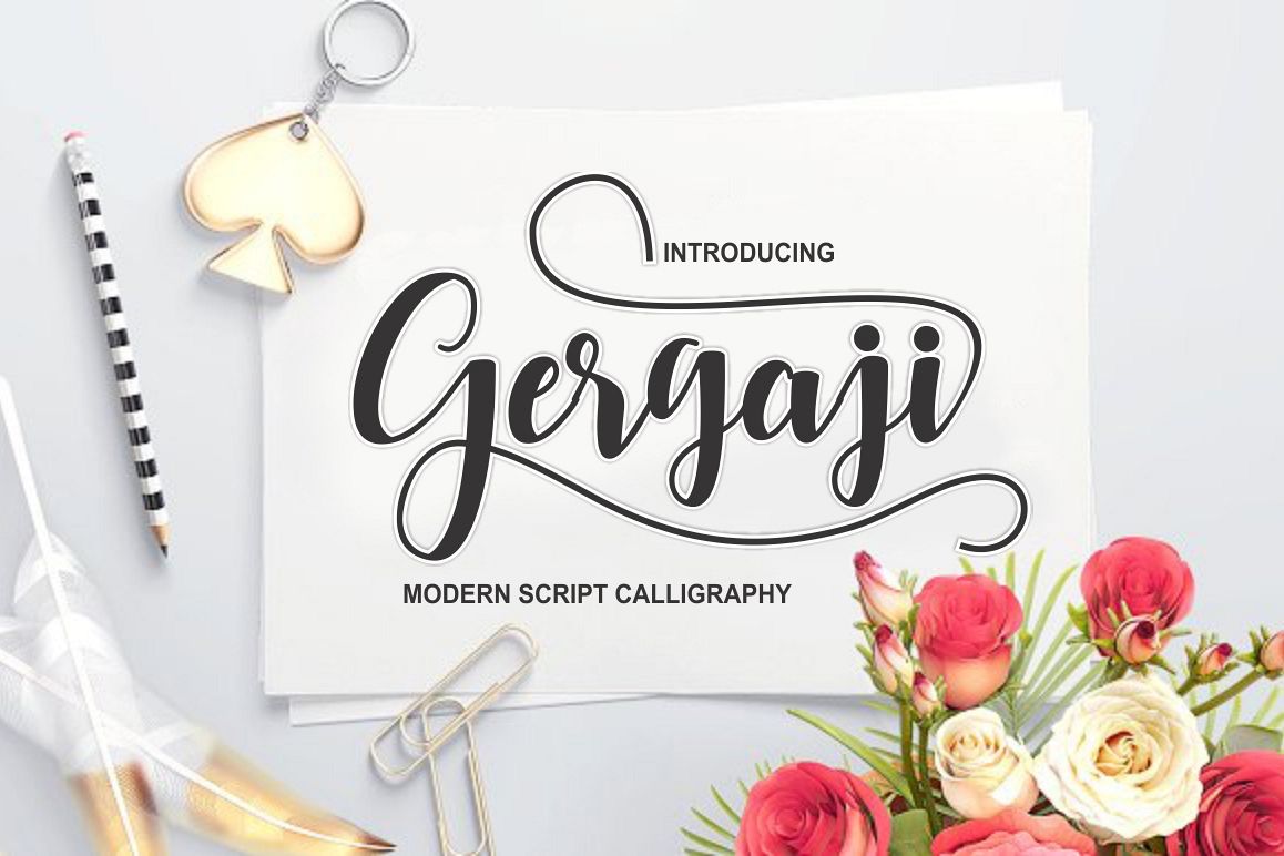 gergaji script font example image