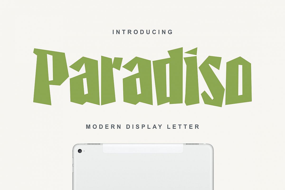 Paradiso Typeface example image