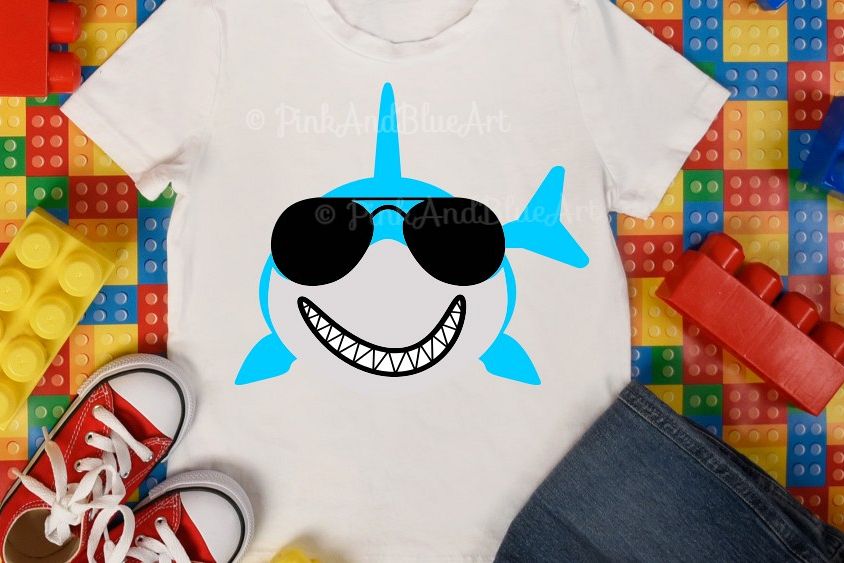Download Shark svg - Summer svg - Shark with sun | Design Bundles