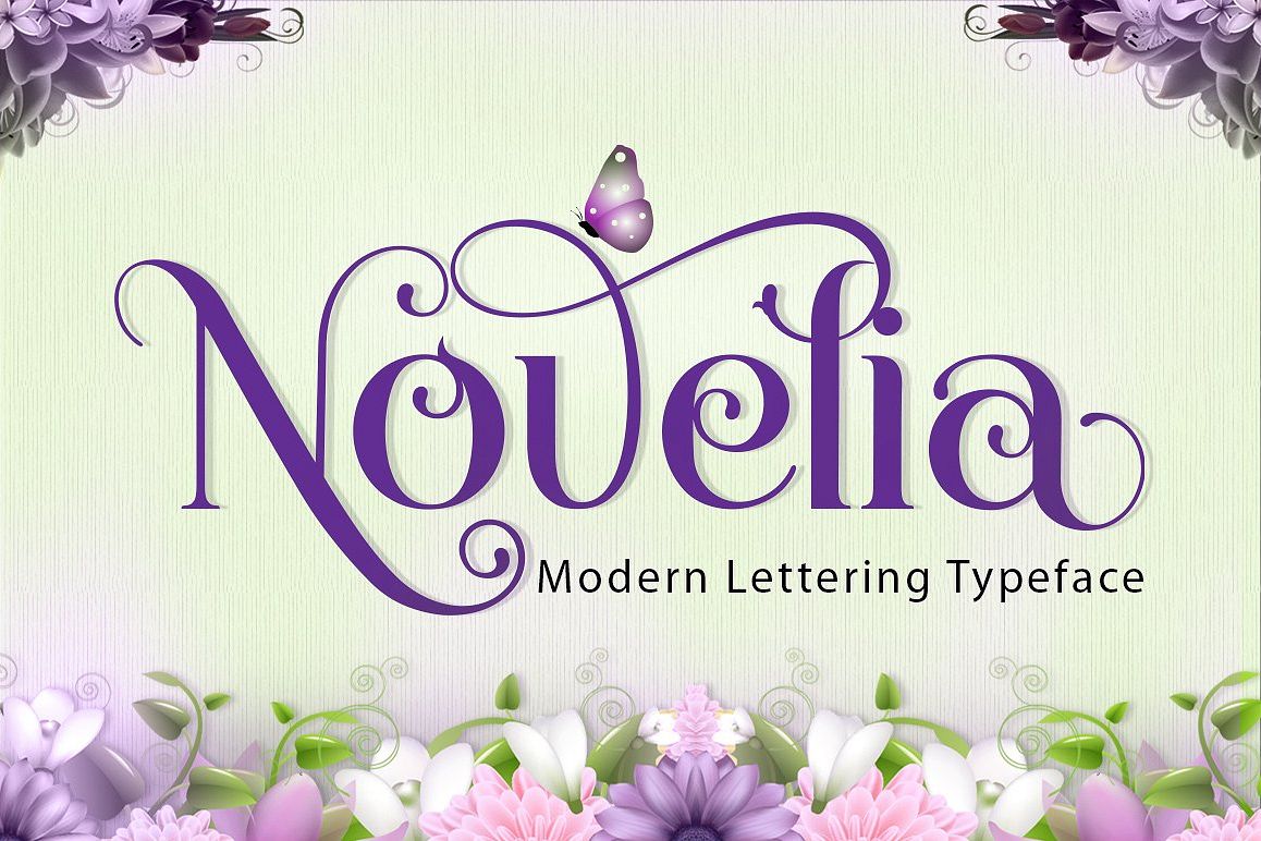Novelia Typeface example image