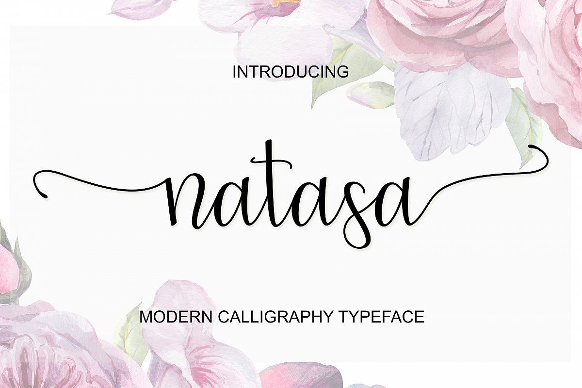 Natasa script | font duo example image