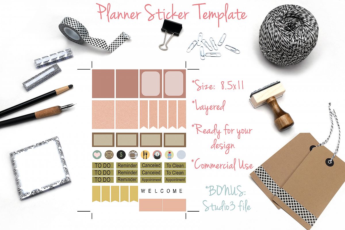 Planner Stickers Template 1 example image