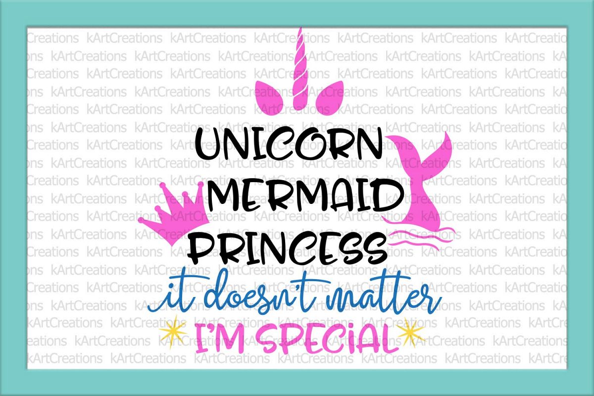 Download Unicorn Mermaid Princess Saying Words P | Design Bundles