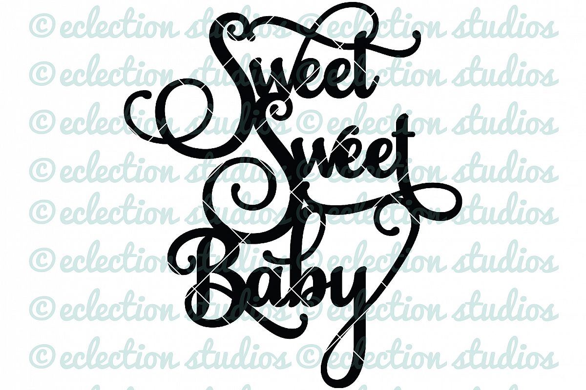 Download Baby Shower Cake Topper SVG, Sweet Swee | Design Bundles