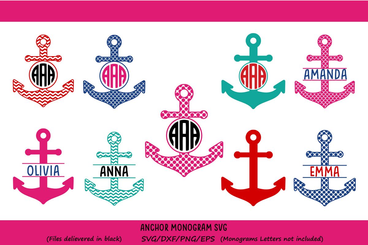 Download Anchor SVG, Anchor Monogram SVG, Monogr | Design Bundles