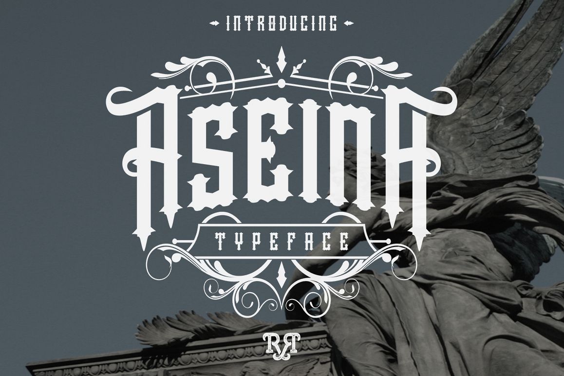 Aseina typeface example image