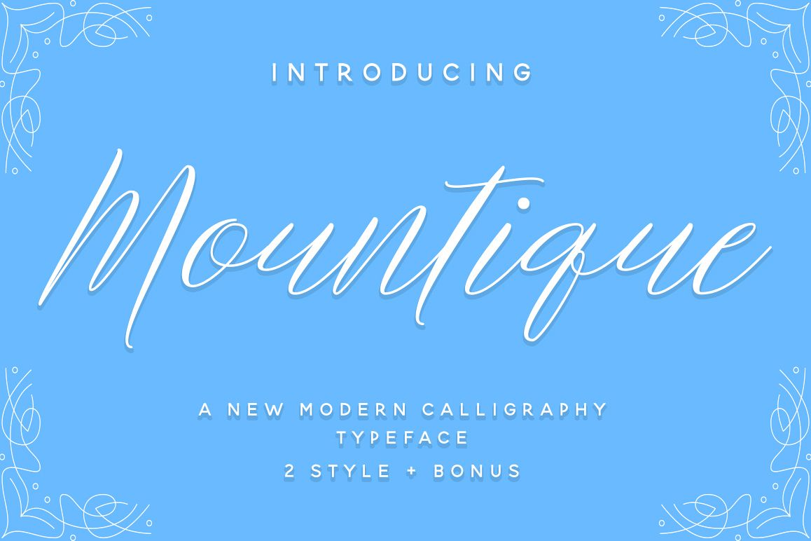Mountique Typeface example image