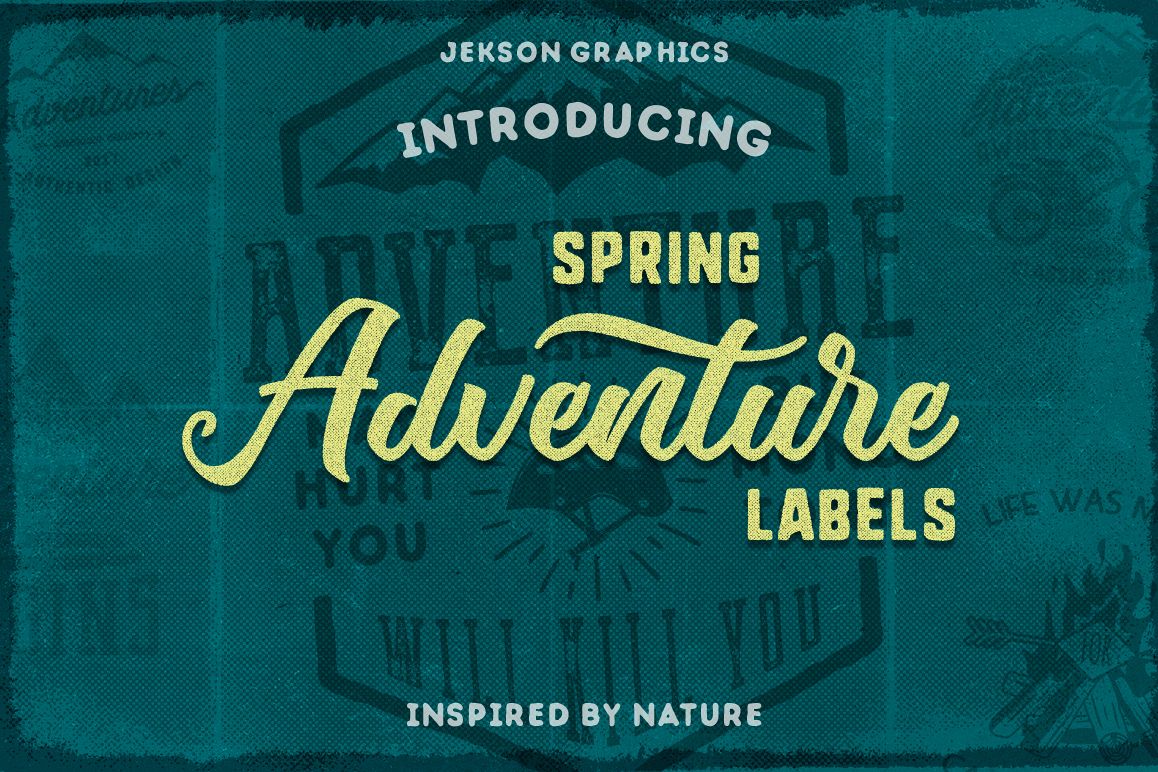 Spring Adventure Motivational Labels example image