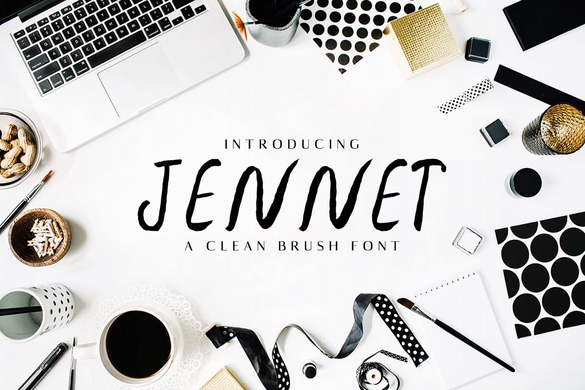 Jennet Brush Font Family example image