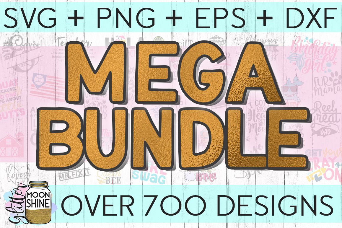 MEGA Bundle Over 700 SVG DXF PNG EPS Cutting Files example image