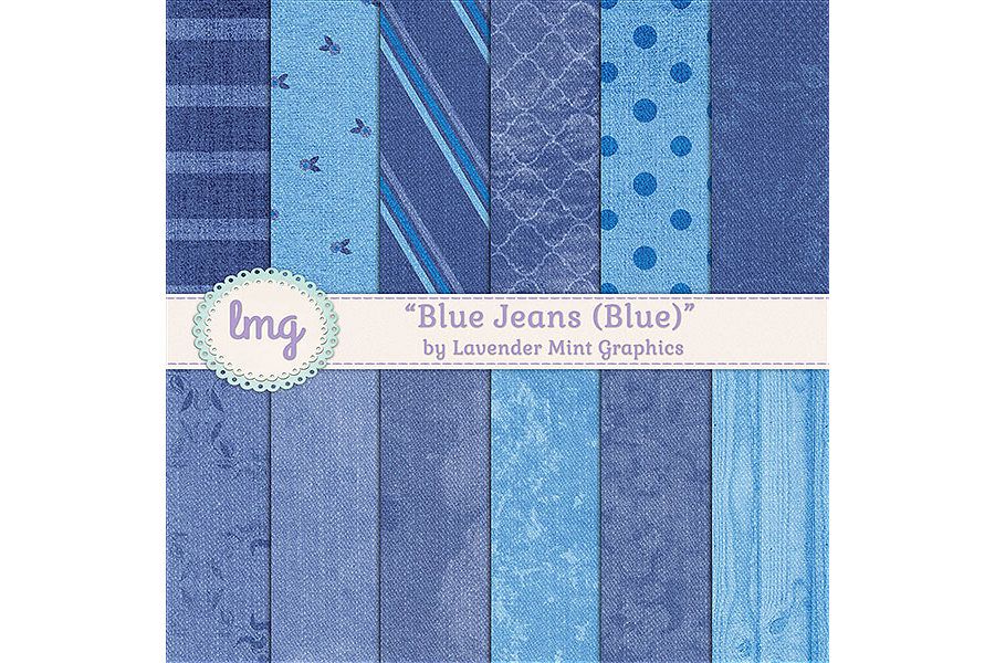 Blue Jeans Digital Papers example image