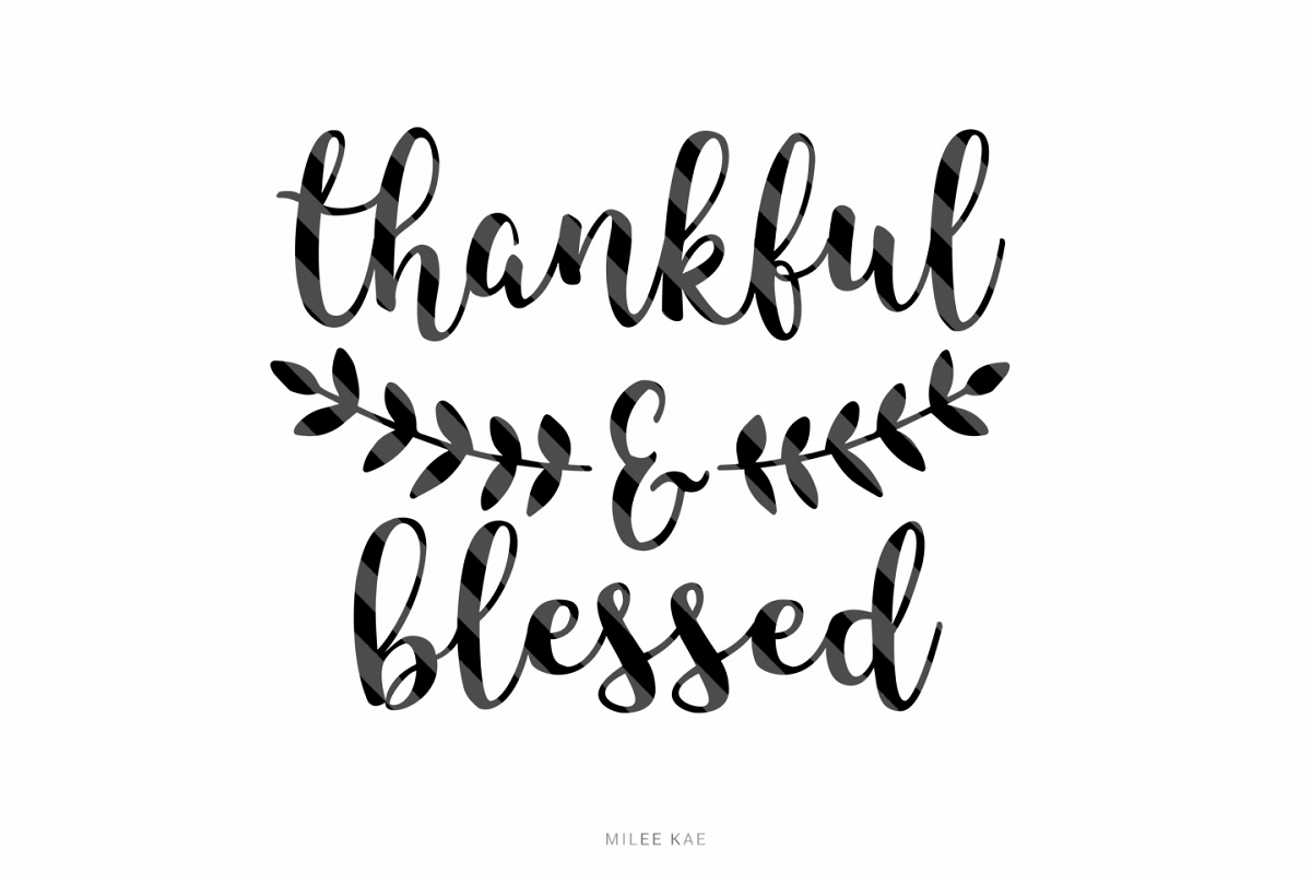 Download Thankful and blessed, Cutting file, SVG | Design Bundles